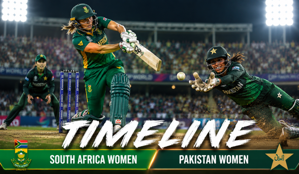 South Africa Women's National Cricket Team Vs Pakistan Women's National Cricket Team Timeline